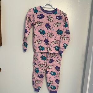 George Pink Pajama Set with Animal Design